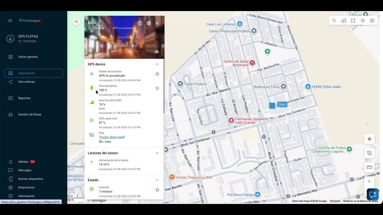 Plataforma GPS para flotas · control total de la operación